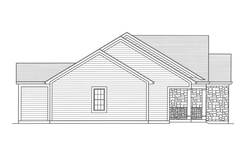 Home Plan - Exterior - Other Elevation 1 for Ranch House Plan #46-895 - 3 bed, 2 bath