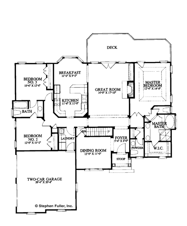 House Design - Country Floor Plan - Main Floor Plan #429-77