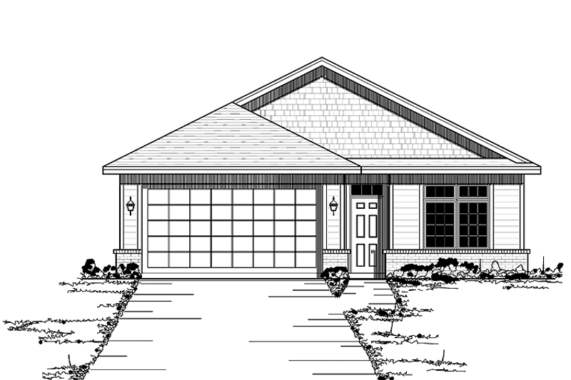 Home Plan - Exterior - Front Elevation 3 for European House Plan #51-602 - 2 bed, 2 bath