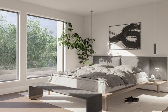 Interior - Master Bedroom for Contemporary House Plan #1114-91 - 4 bed, 3.5 bath