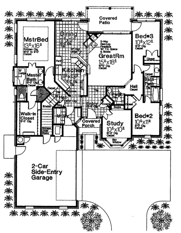Home Plan - Country Floor Plan - Main Floor Plan #310-1230