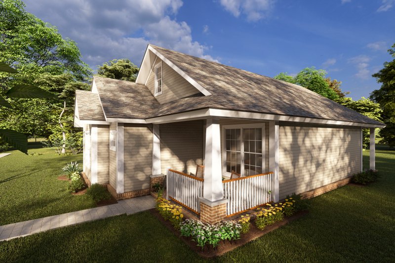 House Blueprint - Exterior - Other Elevation for Cottage House Plan #513-2071 - 3 bed, 2 bath