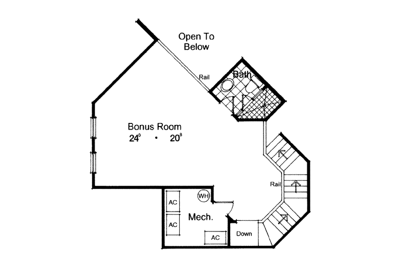 House Blueprint - Floor Plan - Upper Floor for Mediterranean House Plan #417-538 - 4 bed, 5 bath