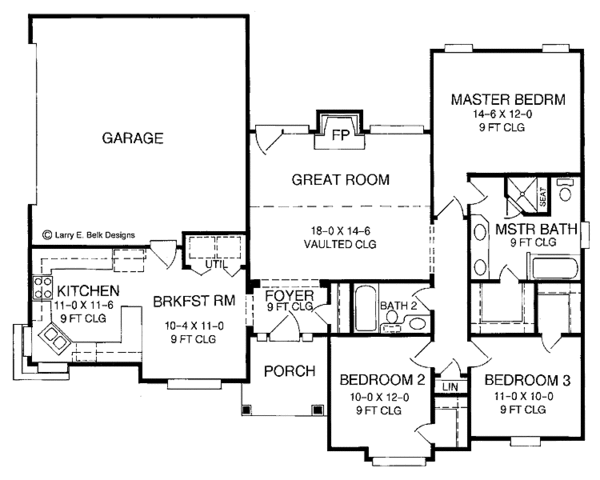 House Plan Design - European Floor Plan - Main Floor Plan #952-277