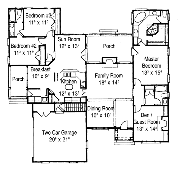 Dream House Plan - Colonial Floor Plan - Main Floor Plan #429-224