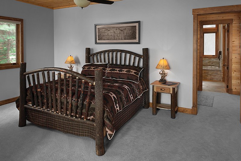 Dream House Plan - Interior - Master Bedroom for Log House Plan #928-263 - 5 bed, 4.5 bath