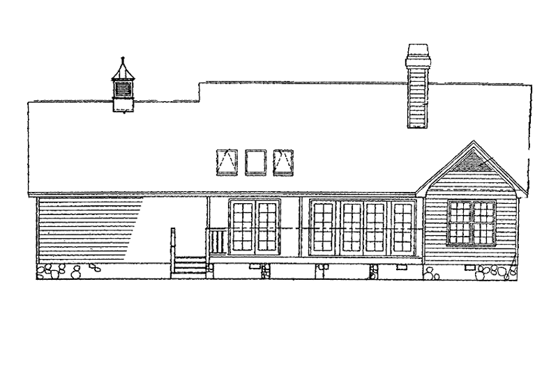Home Plan - Exterior - Rear Elevation for Country House Plan #929-76 - 3 bed, 2 bath