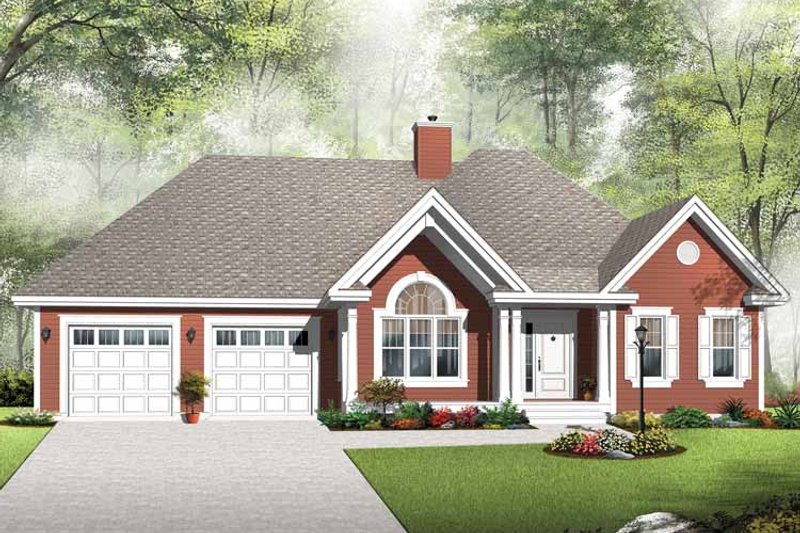 Country Style House Plan - 2 Beds 1 Baths 1185 Sq/Ft Plan #23-2533