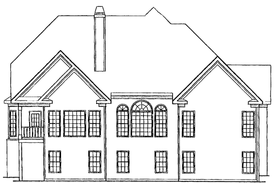 Exterior - Rear Elevation for Country House Plan #927-498 - 4 bed, 3.5 bath