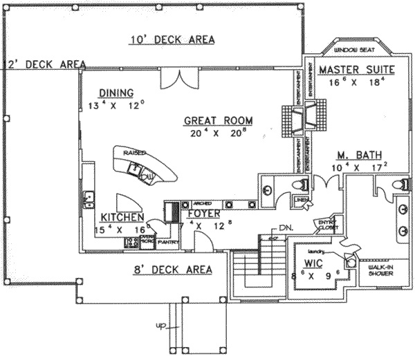 Home Plan - Traditional Floor Plan - Main Floor Plan #117-365