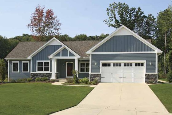 Exterior - Front Elevation 5 for Craftsman House Plan #928-164 - 2 bed, 2.5 bath