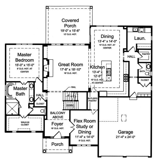 Architectural House Design - Traditional Floor Plan - Main Floor Plan #46-861