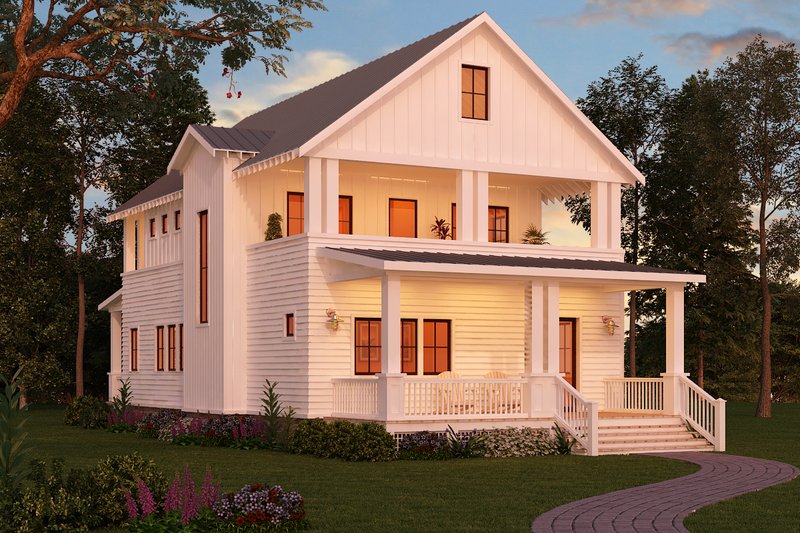 Dream House Plan - Exterior - Rear Elevation for Craftsman House Plan #888-10 - 3 bed, 3 bath