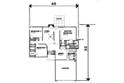 Ranch Style House Plan - 3 Beds 2 Baths 1245 Sq/Ft Plan #30-114 Floor 