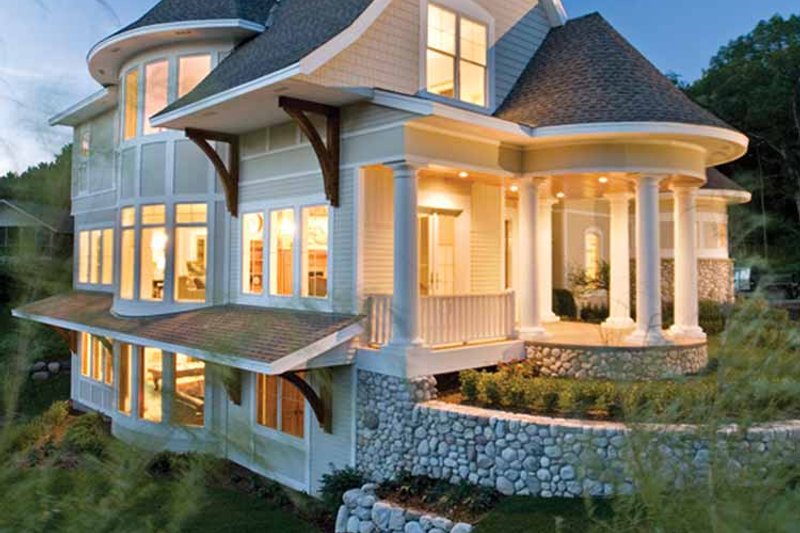 Home Plan - Exterior - Rear Elevation 2 for Victorian House Plan #56-694 - 4 bed, 3.5 bath