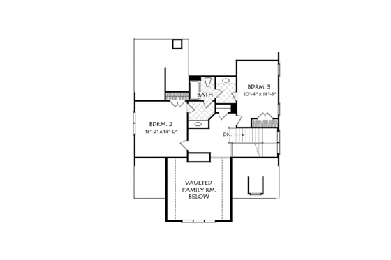 Floor Plan - Upper Floor for Colonial House Plan #927-944 - 3 bed, 2.5 bath