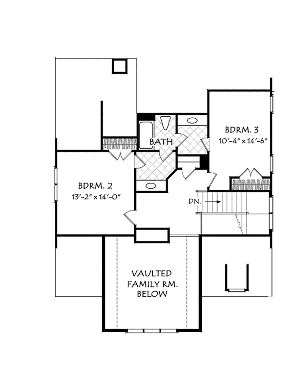 House Design - Colonial Floor Plan - Upper Floor Plan #927-944