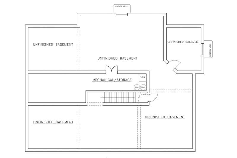 Dream House Plan - Floor Plan - Lower Floor for Contemporary House Plan #117-853 - 3 bed, 2 bath