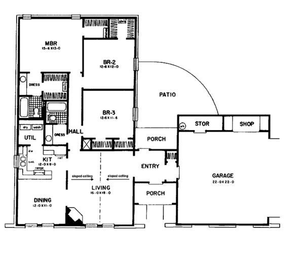 Dream House Plan - Contemporary Floor Plan - Main Floor Plan #36-560