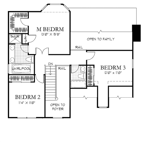 Dream House Plan - Country Floor Plan - Upper Floor Plan #1029-41