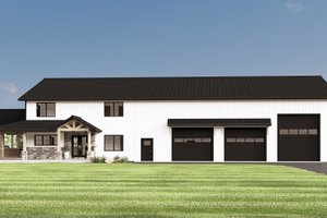 Barndominium Exterior - Front Elevation Plan #1064-375