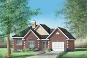 European Style House Plan - 3 Beds 1 Baths 1172 Sq/Ft Plan #25-4648 