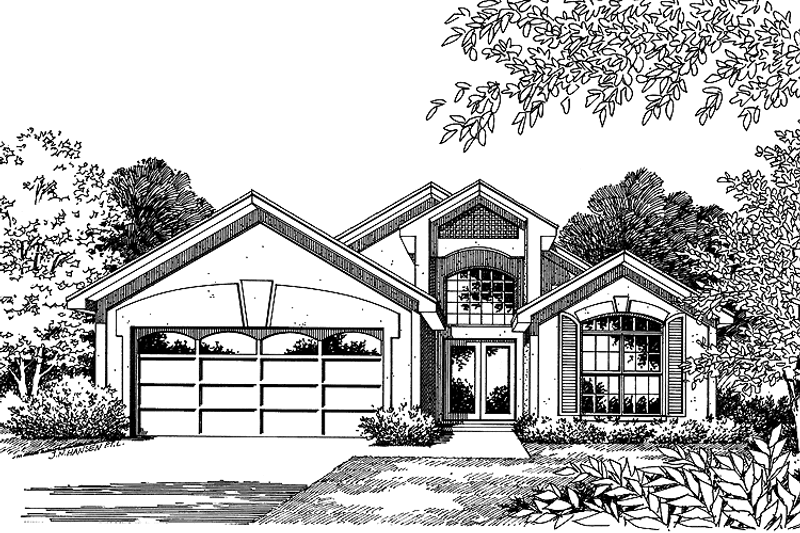 Dream House Plan - Mediterranean Exterior - Front Elevation Plan #417-539