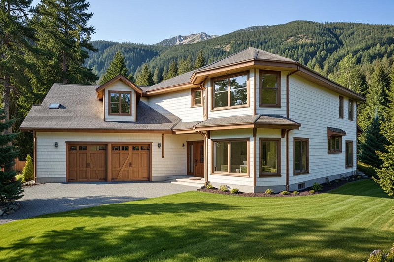 Exterior - Front Elevation 2 for Traditional House Plan #117-137 - 3 bed, 3 bath