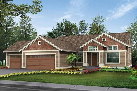 Exterior - Front Elevation 3 for Craftsman House Plan #132-339 - 5 bed, 3 bath