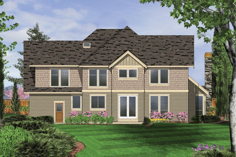 Home Plan - Exterior - Rear Elevation for Craftsman House Plan #48-611 - 4 bed, 2.5 bath