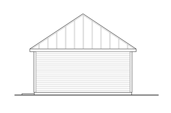 Exterior - Rear Elevation for Cottage House Plan #124-1154, 0.5 bath