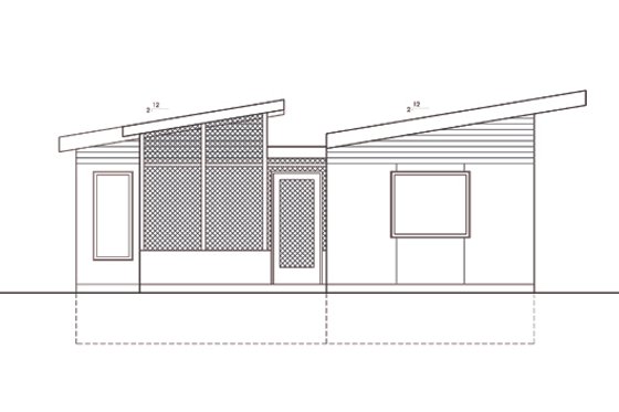 Exterior - Other Elevation for Modern House Plan #486-4 - 2 bed, 1 bath