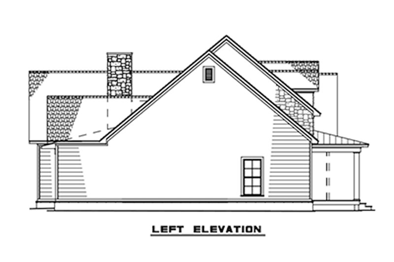 Home Plan - Left Side Elevation