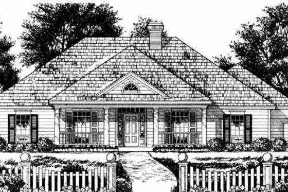 Exterior - Other Elevation 1 for Southern House Plan #40-255 - 3 bed, 3 bath