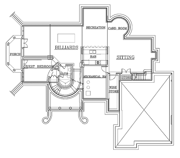 Home Plan - Floor Plan - Lower Floor for Country House Plan #119-409 - 5 bed, 4 bath