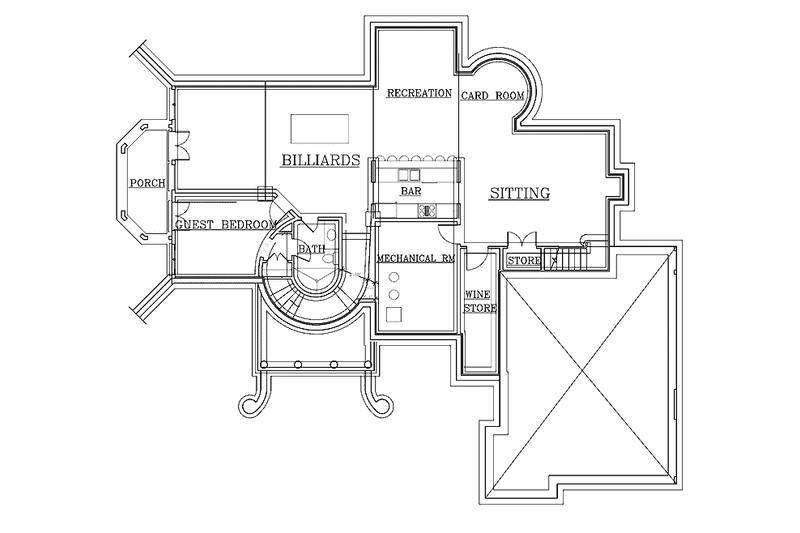 Home Plan - Floor Plan - Lower Floor for Country House Plan #119-409 - 5 bed, 4 bath