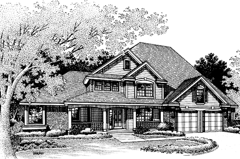 Dream House Plan - Country Exterior - Front Elevation Plan #320-653