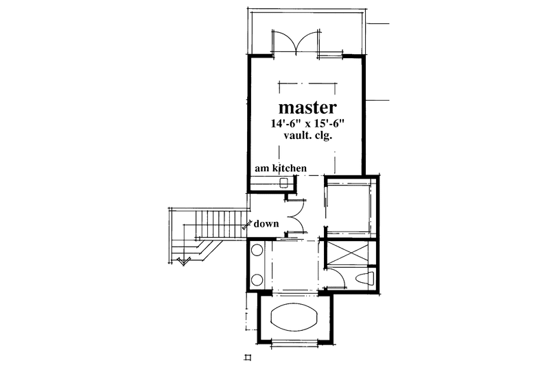 Architectural House Design - Floor Plan - Upper Floor for Country House Plan #930-49 - 3 bed, 2 bath