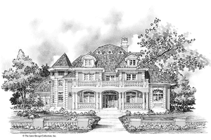 Exterior - Front Elevation 3 for Classical House Plan #930-271 - 4 bed, 3.5 bath