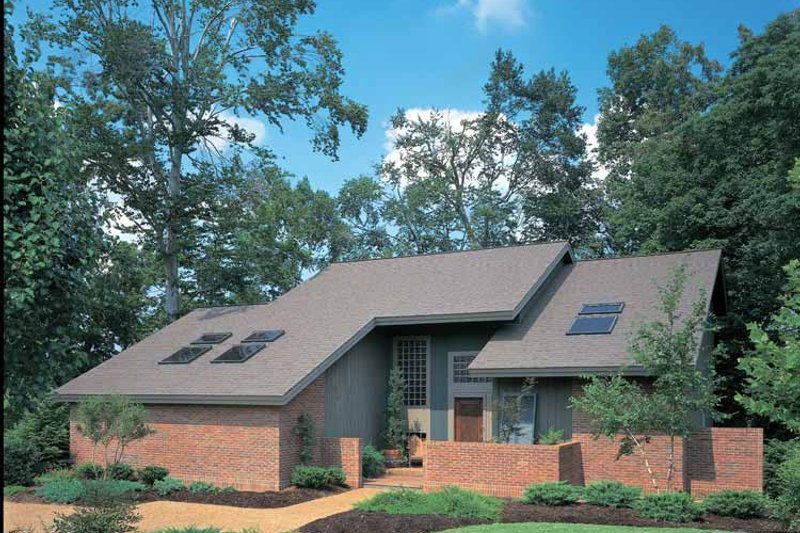 Dream House Plan - Exterior - Front Elevation 3 for Contemporary House Plan #72-636 - 3 bed, 2.5 bath