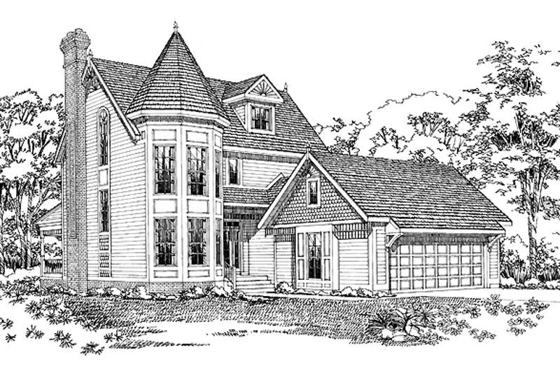 Home Plan - Victorian Exterior - Front Elevation Plan #72-890