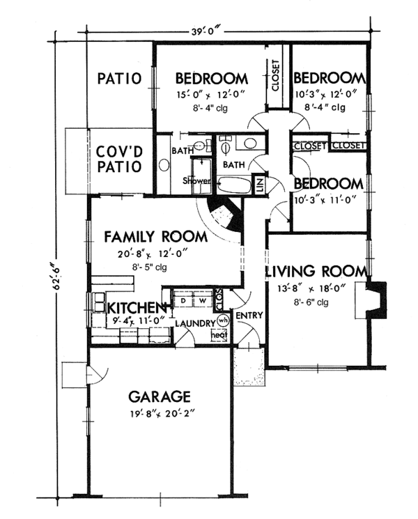 House Design - Mediterranean Floor Plan - Main Floor Plan #320-1387