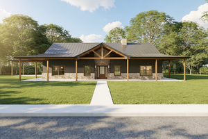 House Design - Exterior - Front Elevation for Ranch House Plan #1127-3 - 3 bed, 2.5 bath