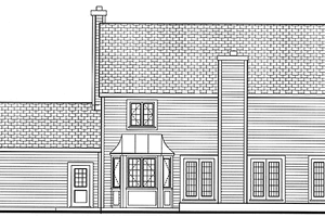 Exterior - Rear Elevation for Farmhouse House Plan #3-294 - 4 bed, 2.5 bath