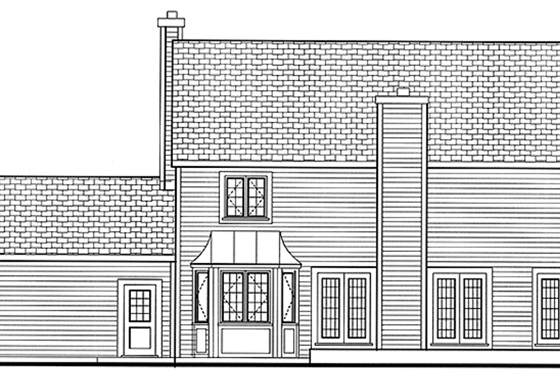 Architectural House Design - Exterior - Rear Elevation for Farmhouse House Plan #3-294 - 4 bed, 2.5 bath