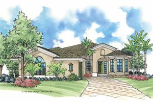 Mediterranean Exterior - Front Elevation Plan #930-384