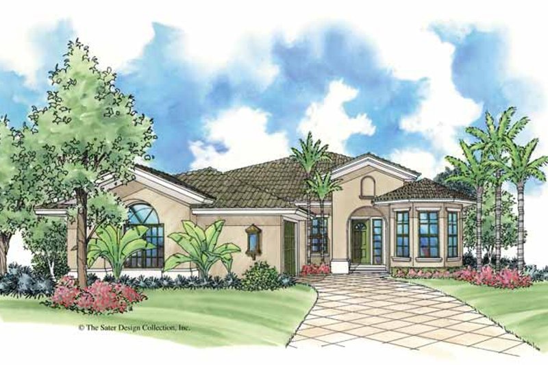 Architectural House Design - Mediterranean Exterior - Front Elevation Plan #930-384