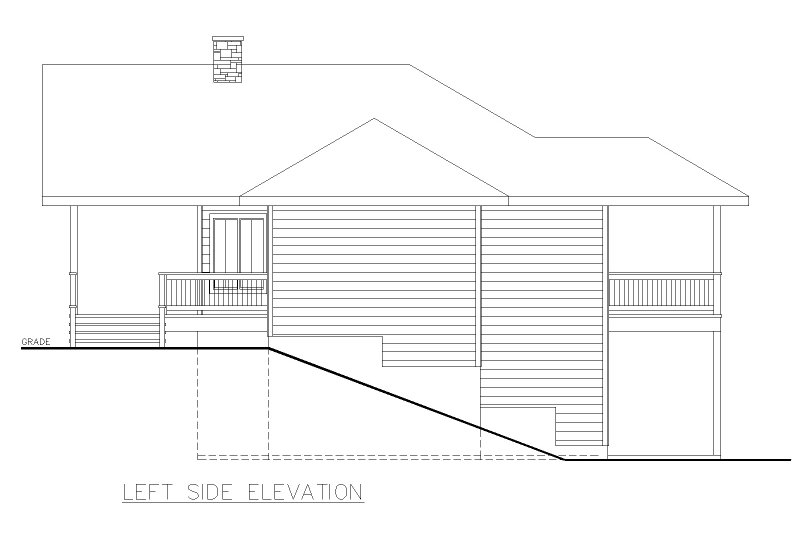 House Design - Exterior - Other Elevation for Craftsman House Plan #117-1004 - 2 bed, 2 bath