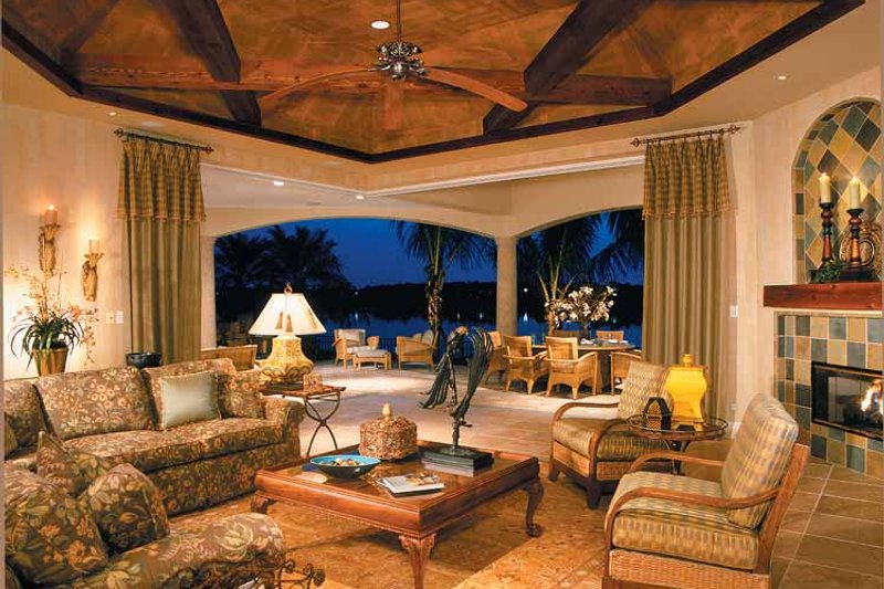 Home Plan - Interior - Family Room for Mediterranean House Plan #930-330 - 4 bed, 4.5 bath