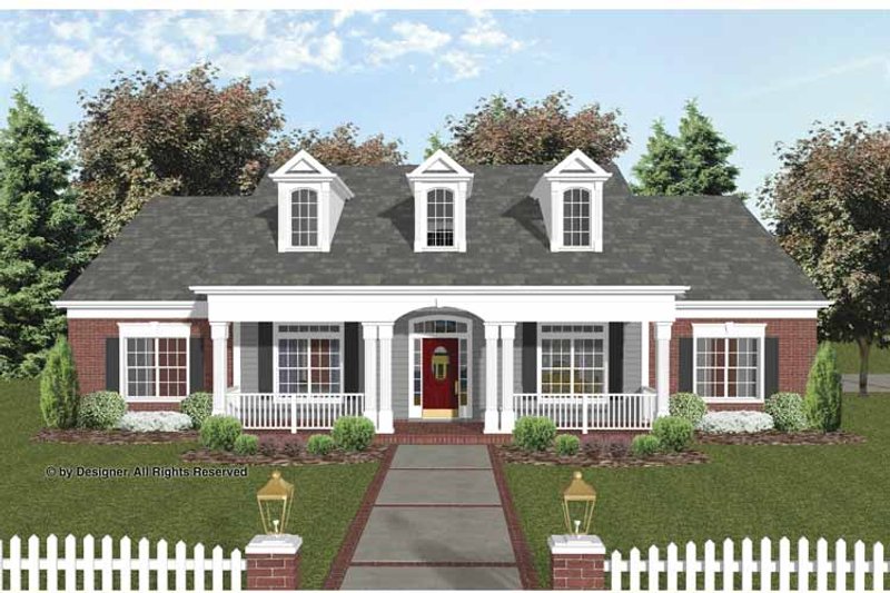 Dream House Plan - Exterior - Front Elevation 3 for Traditional House Plan #56-693 - 4 bed, 3 bath